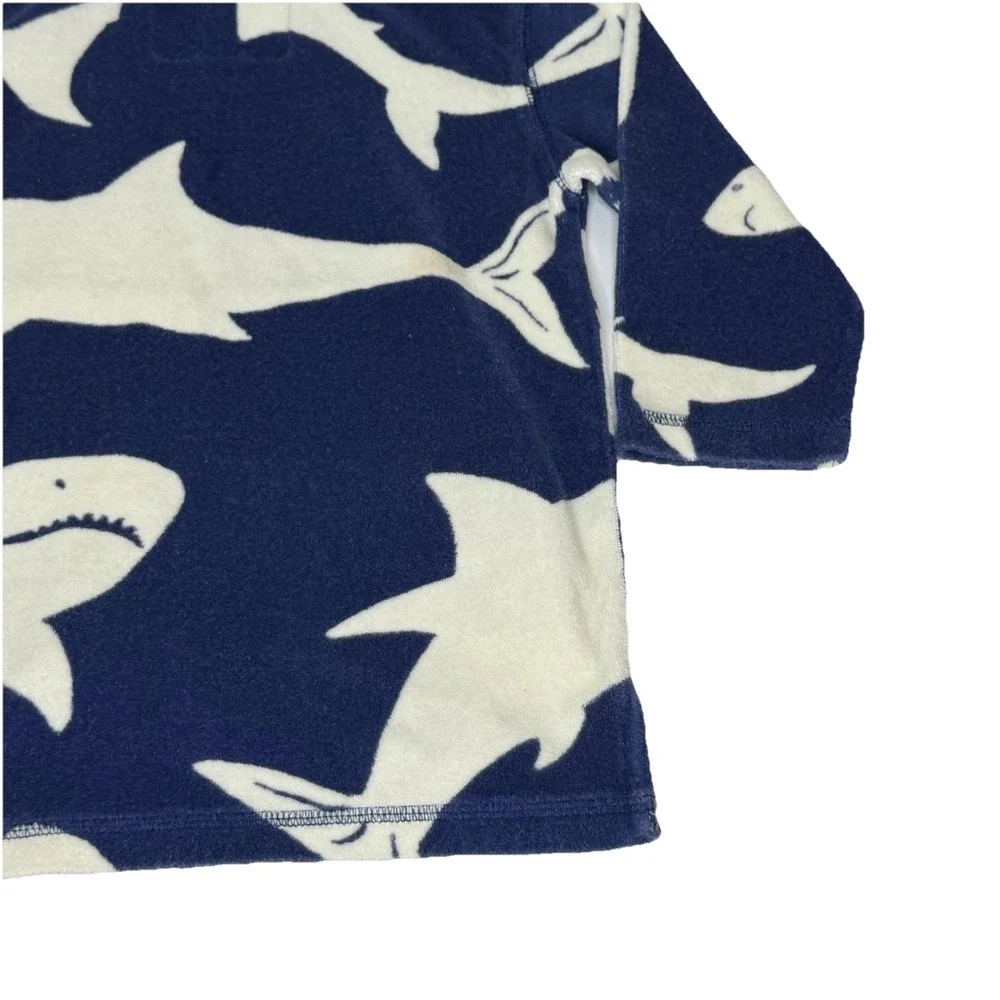 Mini Boden Shark AOP Hooded Towel Cover Up Kids 2-3 Years Beach Pool Hoodie